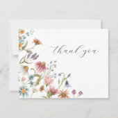 Wildflower Celebration of Life Funeral Thank You サンキューカード (正面)