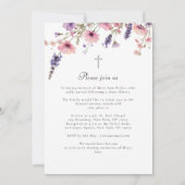 Wildflower "Celebration of Life" Photo Funeral  招待状 (裏面)