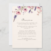 Wildflower "Celebration of Life" Photo Funeral 招待状 (裏面)