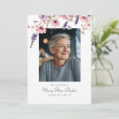 Wildflower "Celebration of Life" Photo Funeral 招待状 (スタンド正面)