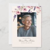 Wildflower "Celebration of Life" Photo Funeral  招待状 (正面)