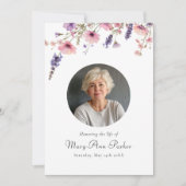 Wildflower "Celebration of Life" Photo Funeral  招待状 (正面)