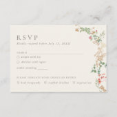 Wildflower Charm Garden Floral RSVP Card エンクロージャーカード (正面)