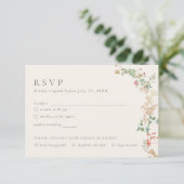 Wildflower Charm Garden Floral RSVP Card エンクロージャーカード (スタンド正面)