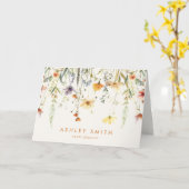 Wildflower Client素朴ありがとう カード (黄色い花)