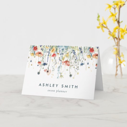 Wildflower Client鮮やかありがとう カード (黄色い花)