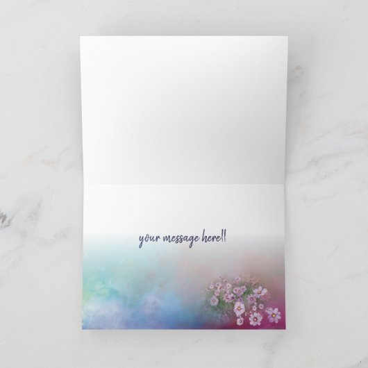 wildflower cosmos  greeting card カード (内部)