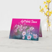 wildflower cosmos pink  get well card  カード (黄色い花)