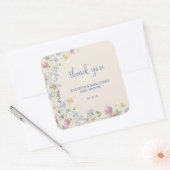 Wildflower Couples Baby Shower スクエアシール (封筒)