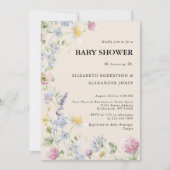 Wildflower Couples Baby Shower Invitation 招待状 (正面)