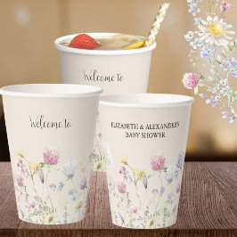 Wildflower Couples Welcome to ベビーシャワー  紙コップ