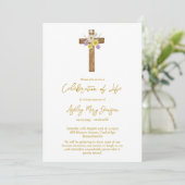 Wildflower Cross Celebration of Life Funeral 招待状 (スタンド正面)