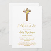 Wildflower Cross Celebration of Life Funeral 招待状 (正面/裏面)