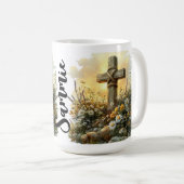 Wildflower Cross Easter Design コーヒーマグカップ (正面右)