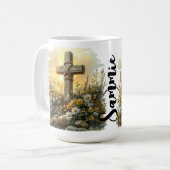 Wildflower Cross Easter Design コーヒーマグカップ (正面左)