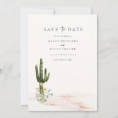 Wildflower Desertの結婚写真Save The Date 招待状 (正面)