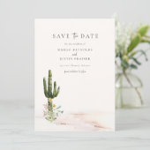 Wildflower Desertの結婚写真Save The Date 招待状 (スタンド正面)