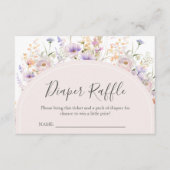 Wildflower Diaper Raffle  Card エンクロージャーカード (正面)