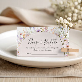 Wildflower Diaper Raffle  Card エンクロージャーカード