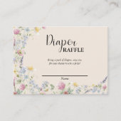 Wildflower Diaper Raffle Enclosure Card エンクロージャーカード (正面)
