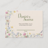 Wildflower Diaper Raffle Enclosure Card エンクロージャーカード (正面)