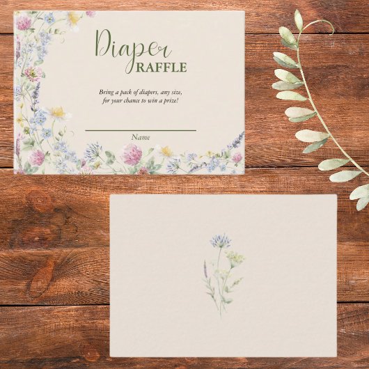 Wildflower Diaper Raffle Enclosure Card エンクロージャーカード