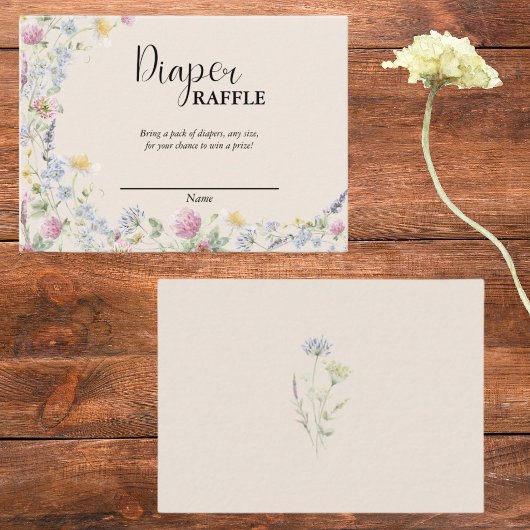 Wildflower Diaper Raffle Enclosure Card エンクロージャーカード