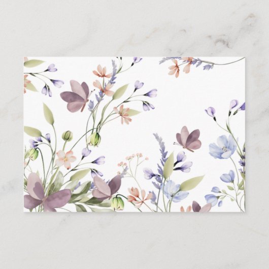 Wildflower Diaper Raffle Insert エンクロージャーカード (裏面)