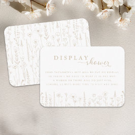 Wildflower Display Shower ベビーシャワーカード – タウペ エンクロージャーカード
