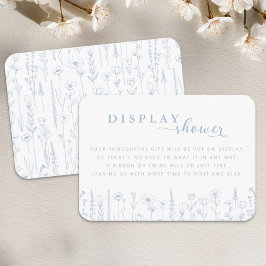 Wildflower Display Shower ベビーシャワーカード – ダスティ エンクロージャーカード
