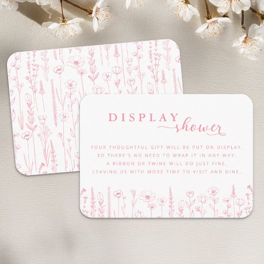 Wildflower Display Shower Baby Shower Card エンクロージャーカード