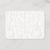 Wildflower Display Shower Baby Shower Card – Taupe エンクロージャーカード (裏面)