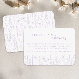 Wildflower Display Shower Baby Shower Lavender エンクロージャーカード
