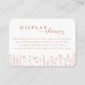 Wildflower Display Shower Baby Shower Terracotta エンクロージャーカード (正面)