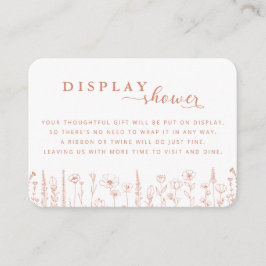 Wildflower Display Shower Baby Shower Terracotta エンクロージャーカード