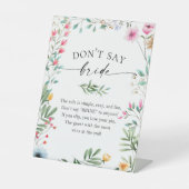 Wildflower Don't Say Bride Game Sign 台座サイン (正面)