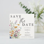 Wildflower Elegant Boho Wedding Save The Date セーブザデート (スタンド正面)