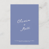 Wildflower Elegant Handwritten Wedding Details  エンクロージャーカード (裏面)