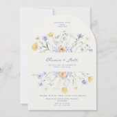 Wildflower Elegant Handwritten Wedding Wedding 招待状 (正面)