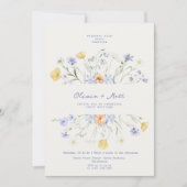 Wildflower Elegant Handwritten Wedding Wedding  招待状 (正面)