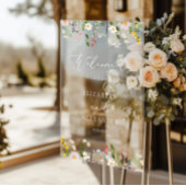  Wildflower Elegant Simple Wedding Welcome  アクリルサイン