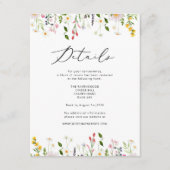 Wildflower Elegant Spring wedding details エンクロージャーカード (正面)