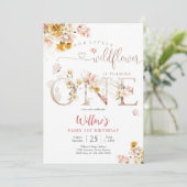 Wildflower Fairy 1st Birthday Invitation 招待状 (スタンド正面)