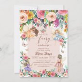 Wildflower Fairy First 1st Birthday Invitation 招待状 (正面)