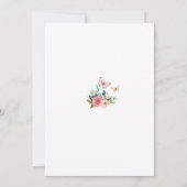 Wildflower Fairy First 1st Birthday Invitation 招待状 (裏面)