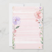 Wildflower Fairy First 1st Birthday Invitation 招待状 (裏面)