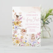Wildflower Fairy First 1st Birthday Invitation 招待状 (スタンド正面)