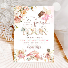 Wildflower Fairy Four Girl 4th Birthday Invitation 招待状