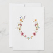 Wildflower Fairy One Girl 1st Birthday Invitation 招待状 (裏面)