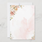 Wildflower Fairy One Girl 1st Birthday Invitation 招待状 (裏面)